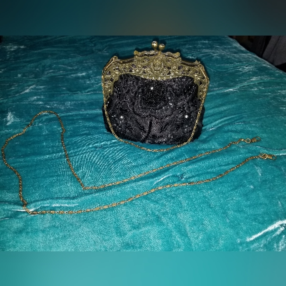 Beaded sequin evening bag